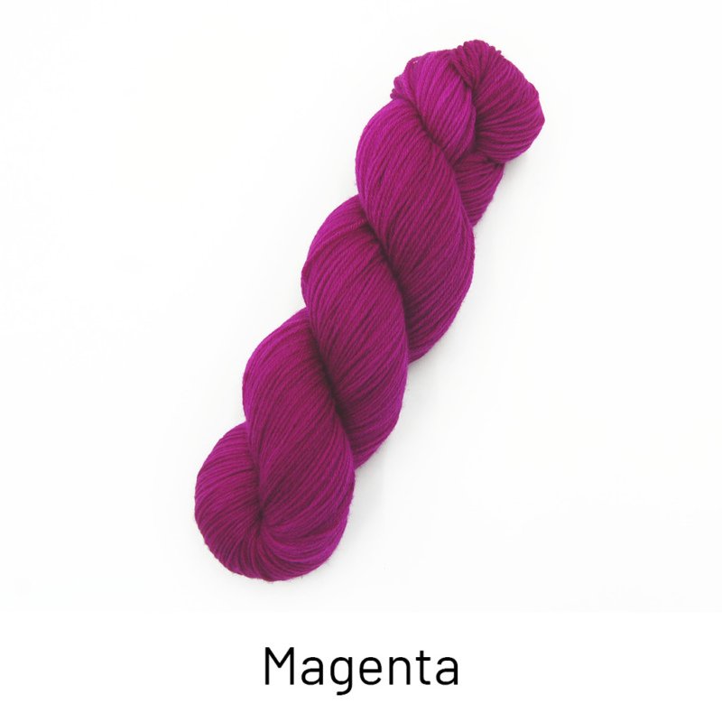 Handgefärbte Wolle - Farbularasa - Semisolide Hightwist - Magenta