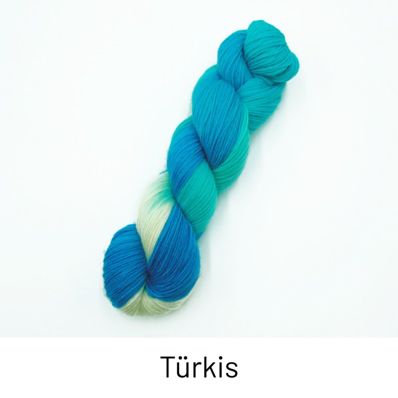 Handgefärbte Wolle - Farbularasa - Türkis