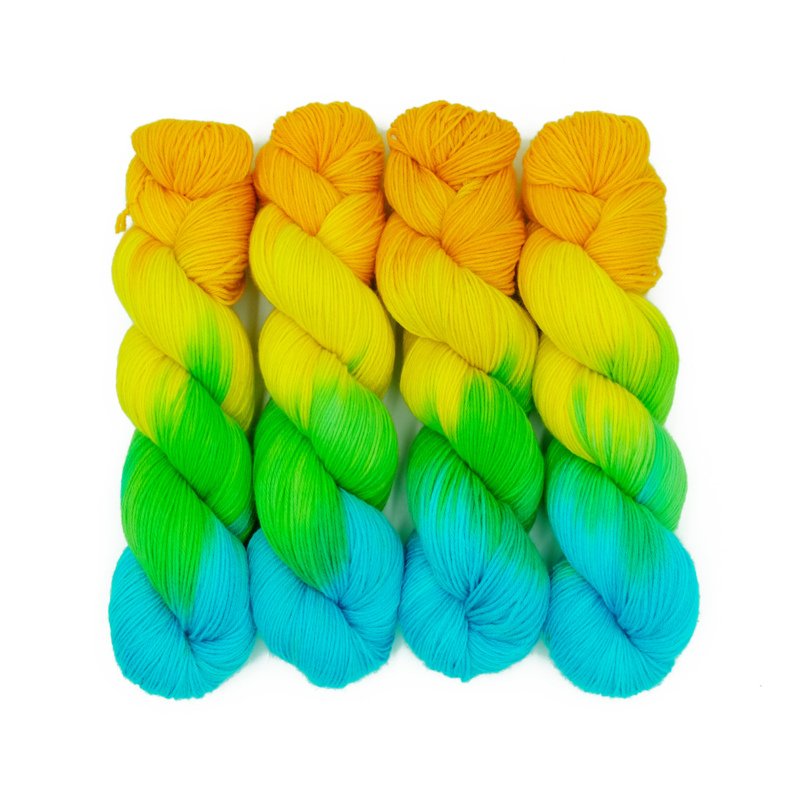 Gelbbrust Ara - Handgefärbte Wolle - Farbularasa - Monatsfärbung