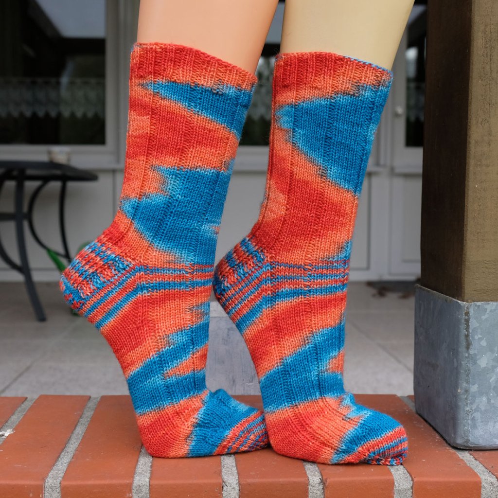 Socken - Handgefärbte Wolle - Farbularasa - Monatsfärbung