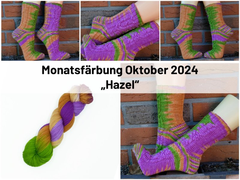 Haselnuss Hazel - Handgefärbte Wolle - Farbularasa - Monatsfärbung