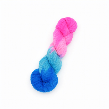 Wollstrang in pink blau