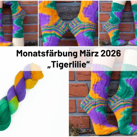 Socken Monatsfärbung März
