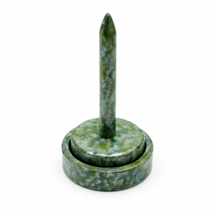 Wollabroller - Grün -Silber - Marmoriert